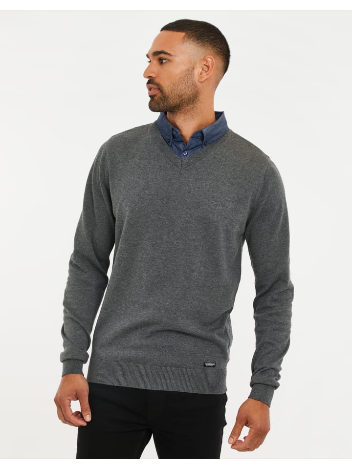 Threadbare Strickpullover THB Jumper Panda in Mid Grey Marl günstig kaufen