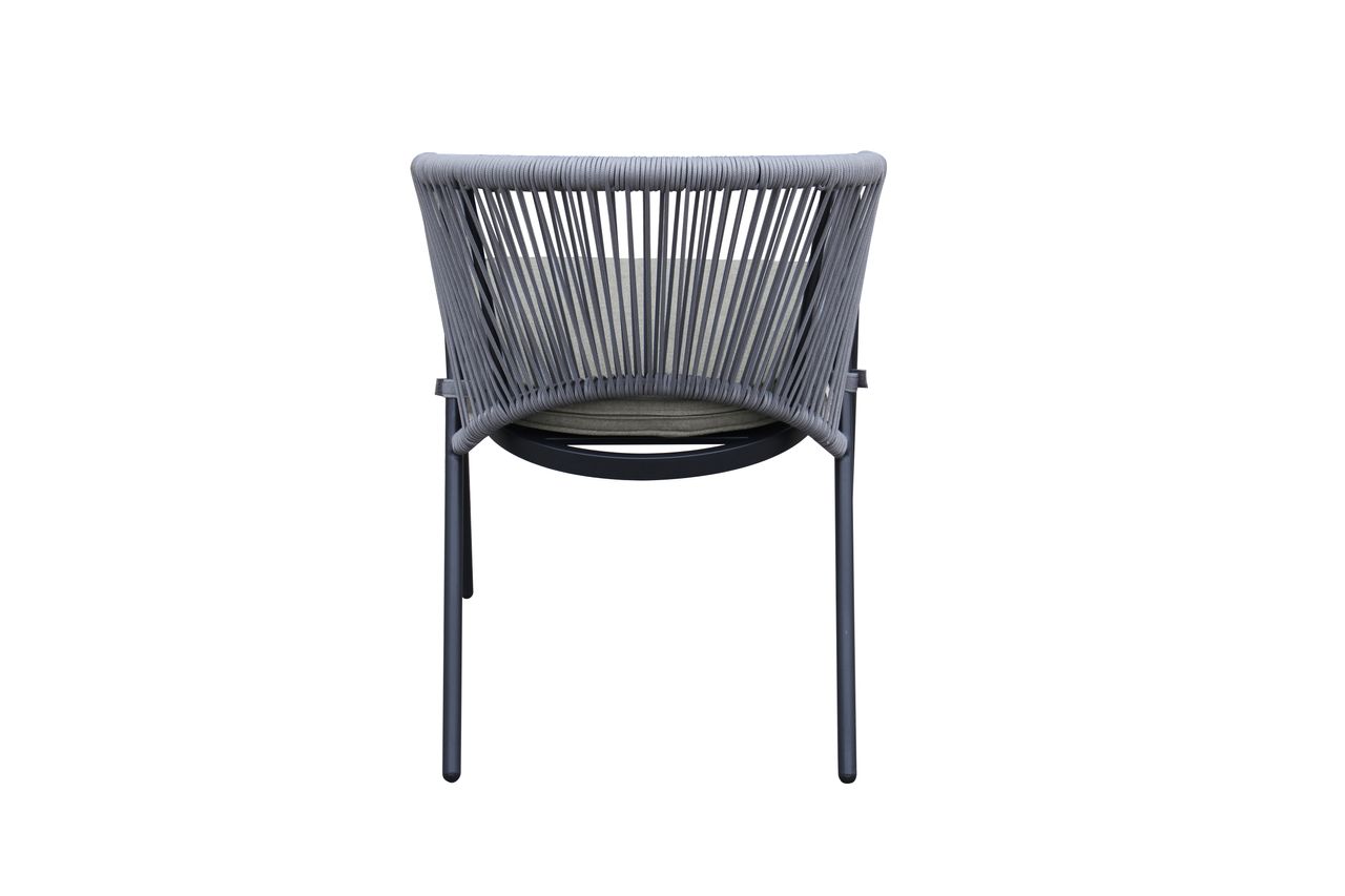Happy Home Happy Home 5 tlg. Dining Set HGS54-GRA mit Sitzkissen in grau und beige