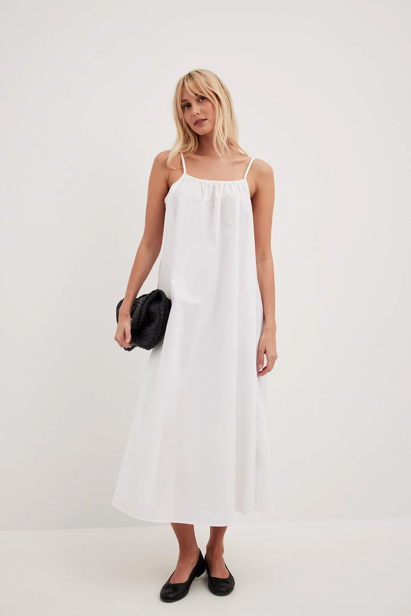 Fließendes Midikleid aus Baumwolle