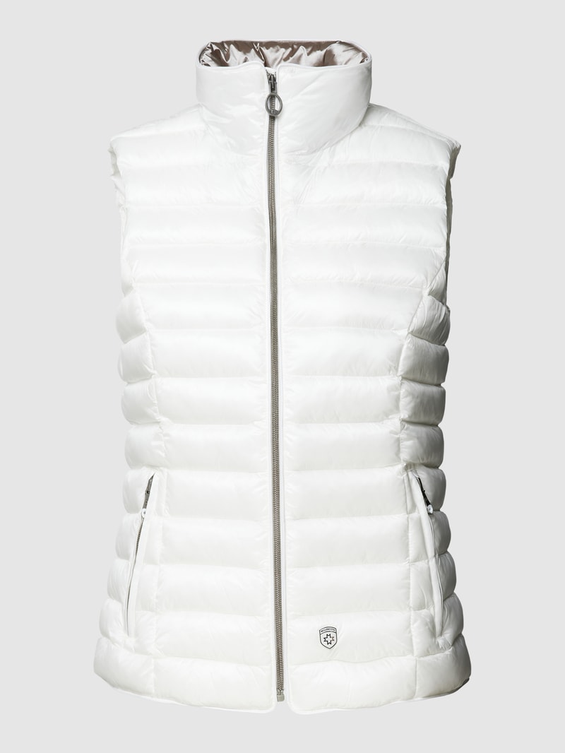 Steppweste mit Stehkragen Modell 'HIGHCLASS' in offwhite