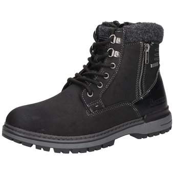 Puccetti Schnür Boots in schwarz