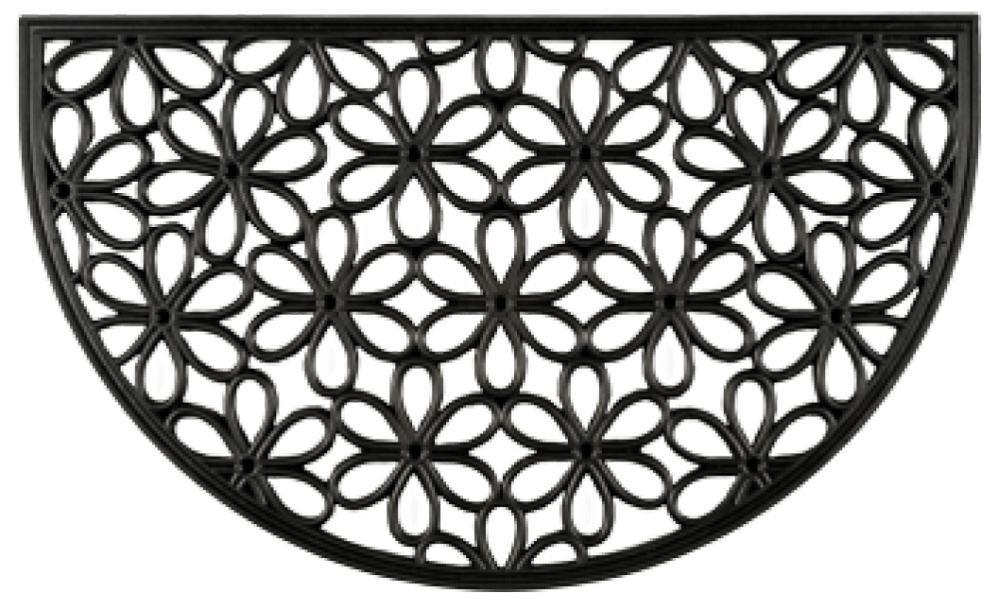 Trend Line Schuhabtropfschale Fußmatte Nabucco schwarz, 45 x 75 cm halbrund