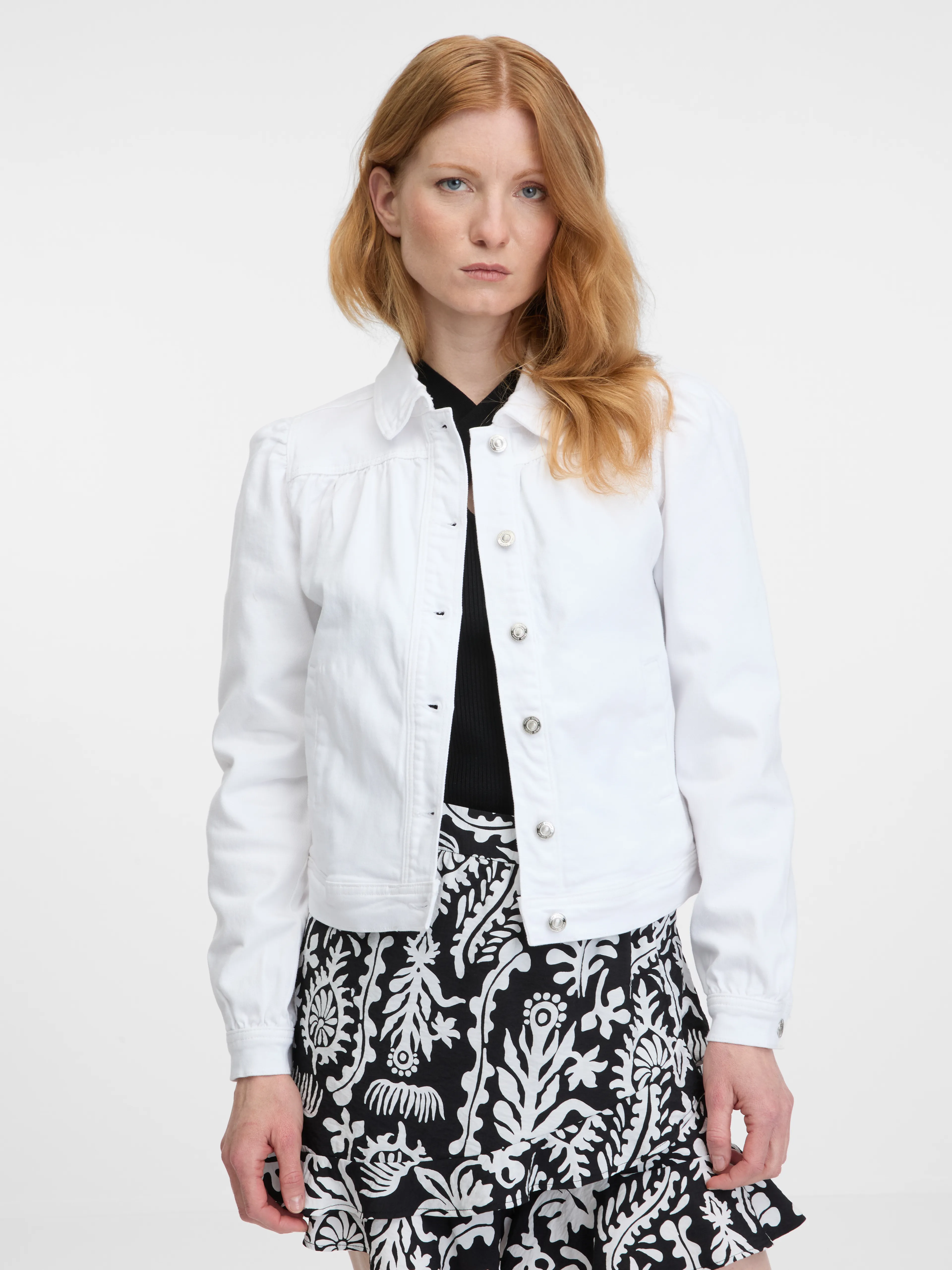 Weiße Damen-Jeansjacke ORSAY