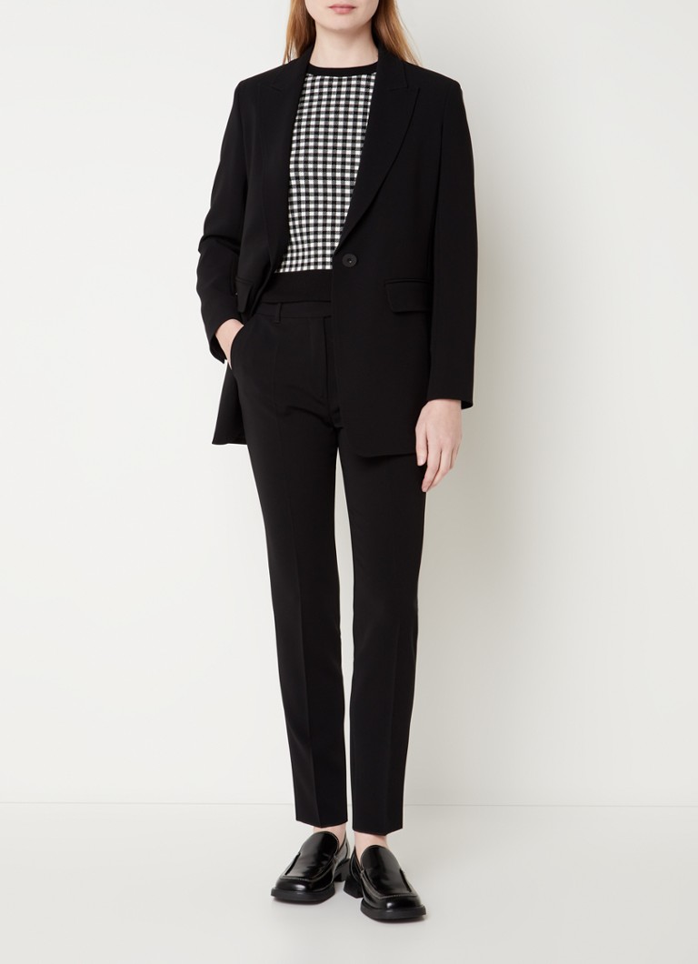 Pantaloni MaxMara slim fit cu talie înaltă și buzunare laterale