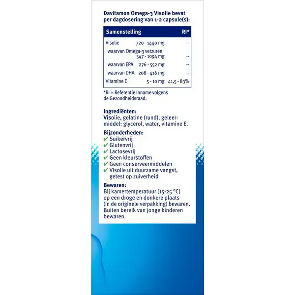 Davitamon Omega-3 rybí olej 60 kapsúl 60 ks