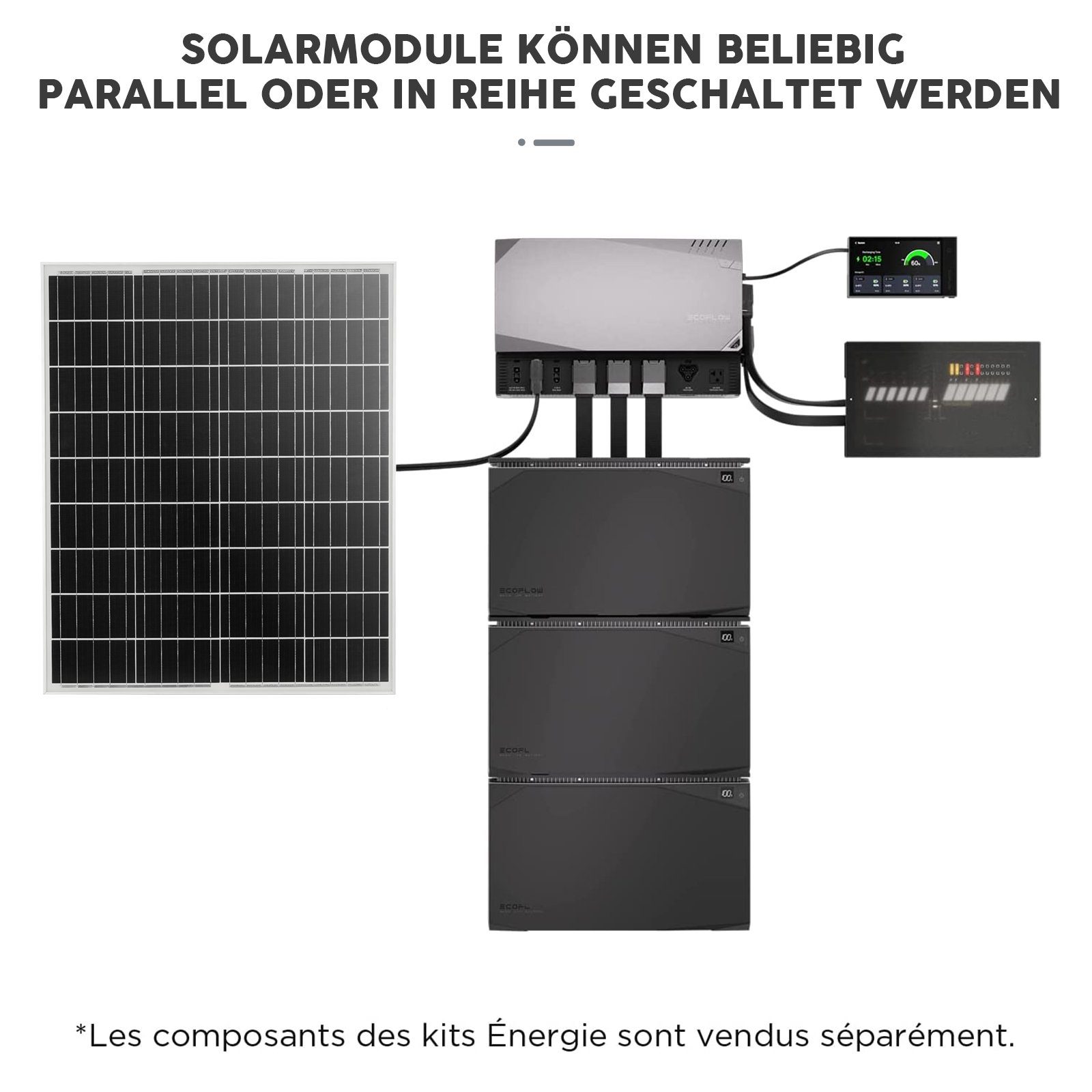 iscooter Solarmodul 100W Solarpanel 18V Monokristallines Solarmodul IP67, Solarzelle zum Laden von Balkon, Haus, Garten, Wohnwagen, Boot