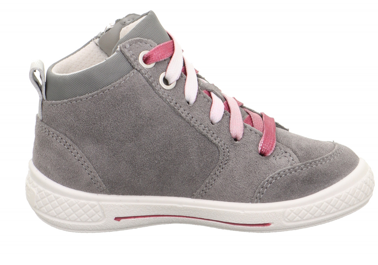 TENSY - Hellgrau Sneaker high mit Reißverschluss