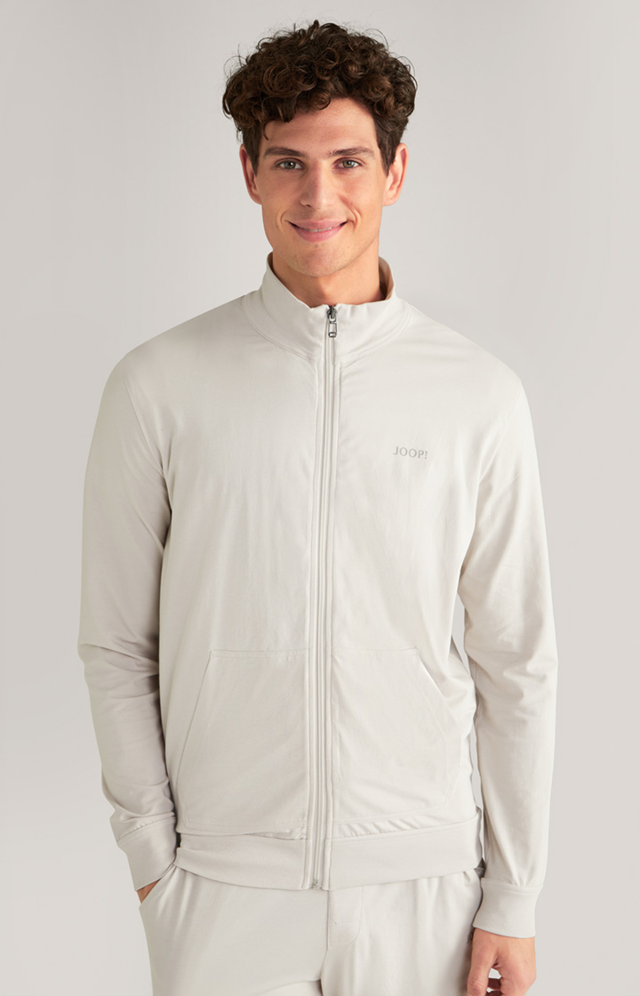 Loungewear Sweatjacke in Hellbeige