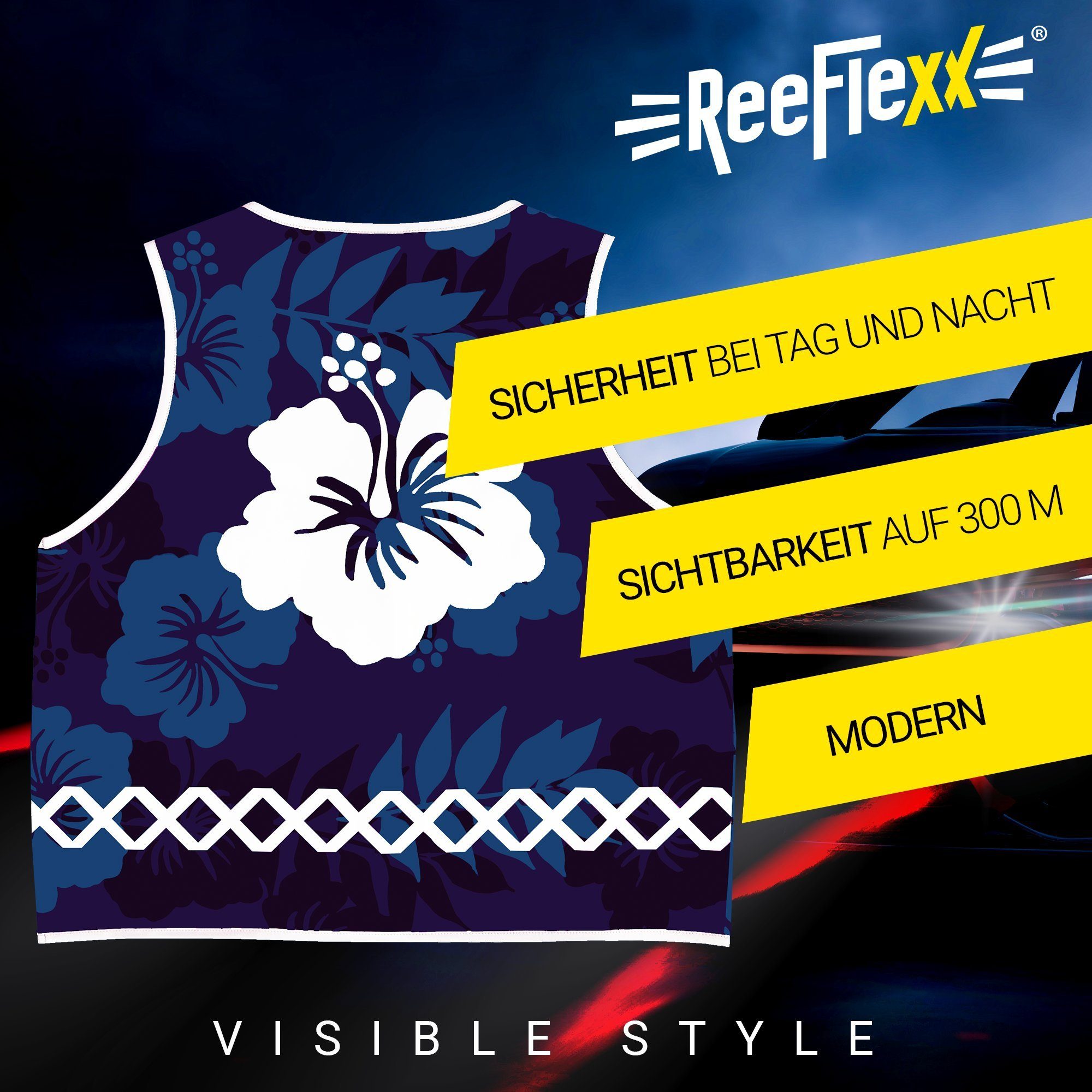 ReeFlexx Warnweste Pink Hibiscus - Damenwarnweste