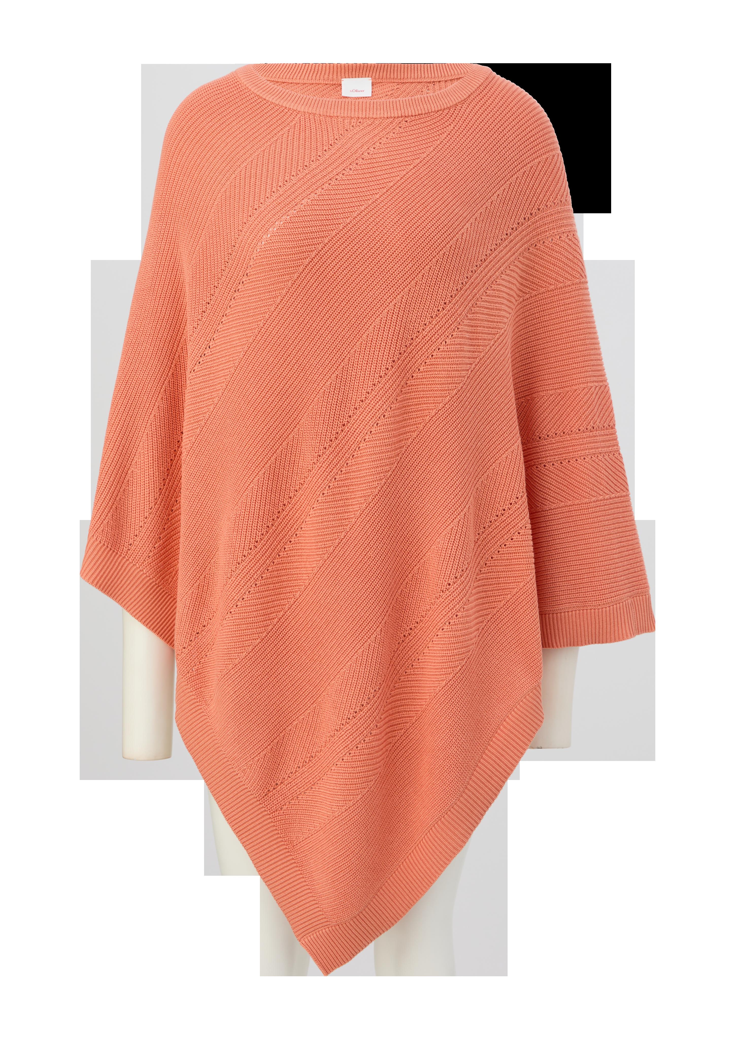 Strickponcho aus Viskosemix  2128002-2711