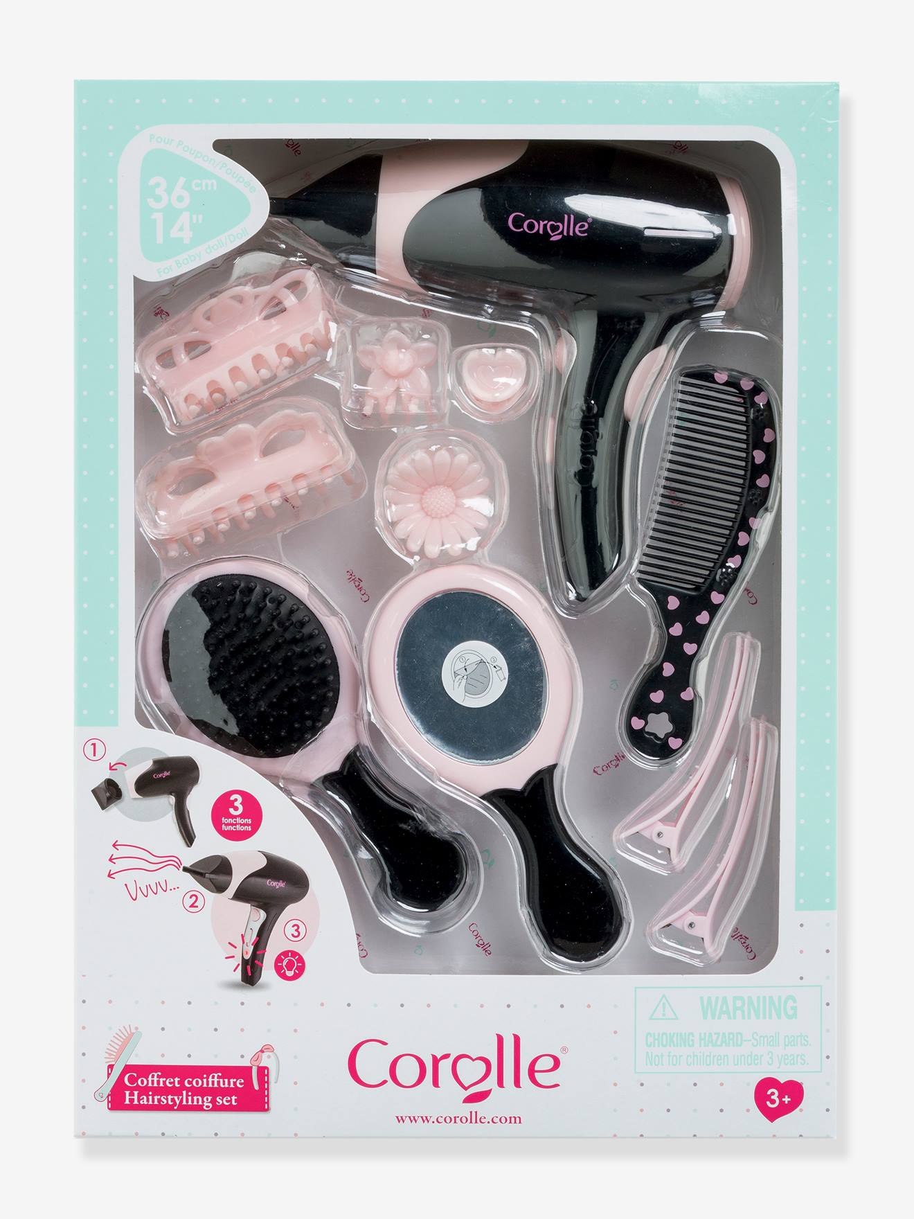 Coffret coiffure COROLLE rose