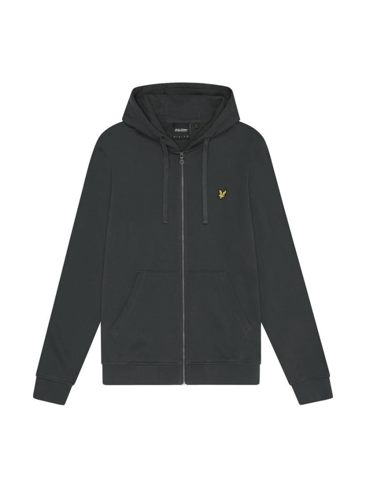 Lyle & Scott Kapuzensweatjacke in Anthrazit günstig kaufen XXL
