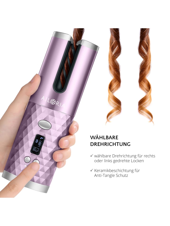 Ailoria REVOLUTIONNE Kabelloser Auto-Curler in lila günstig kaufen onesize