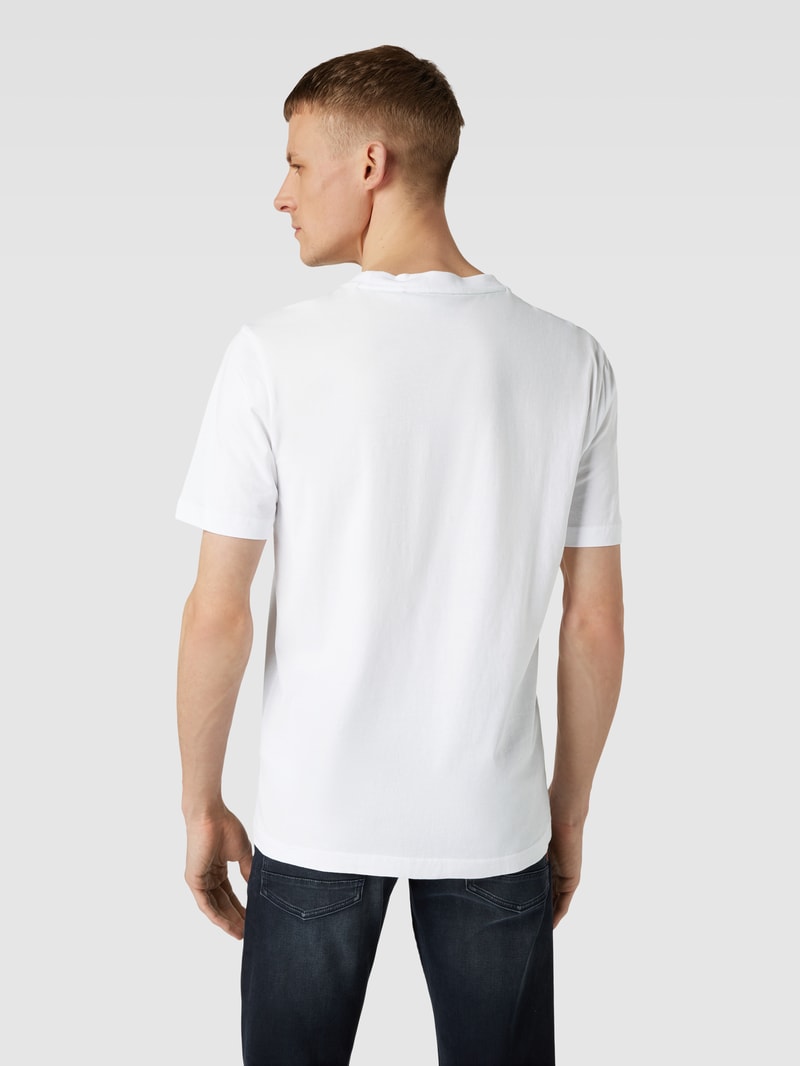 T-Shirt mit Label-Print Modell 'Tee' in weiß