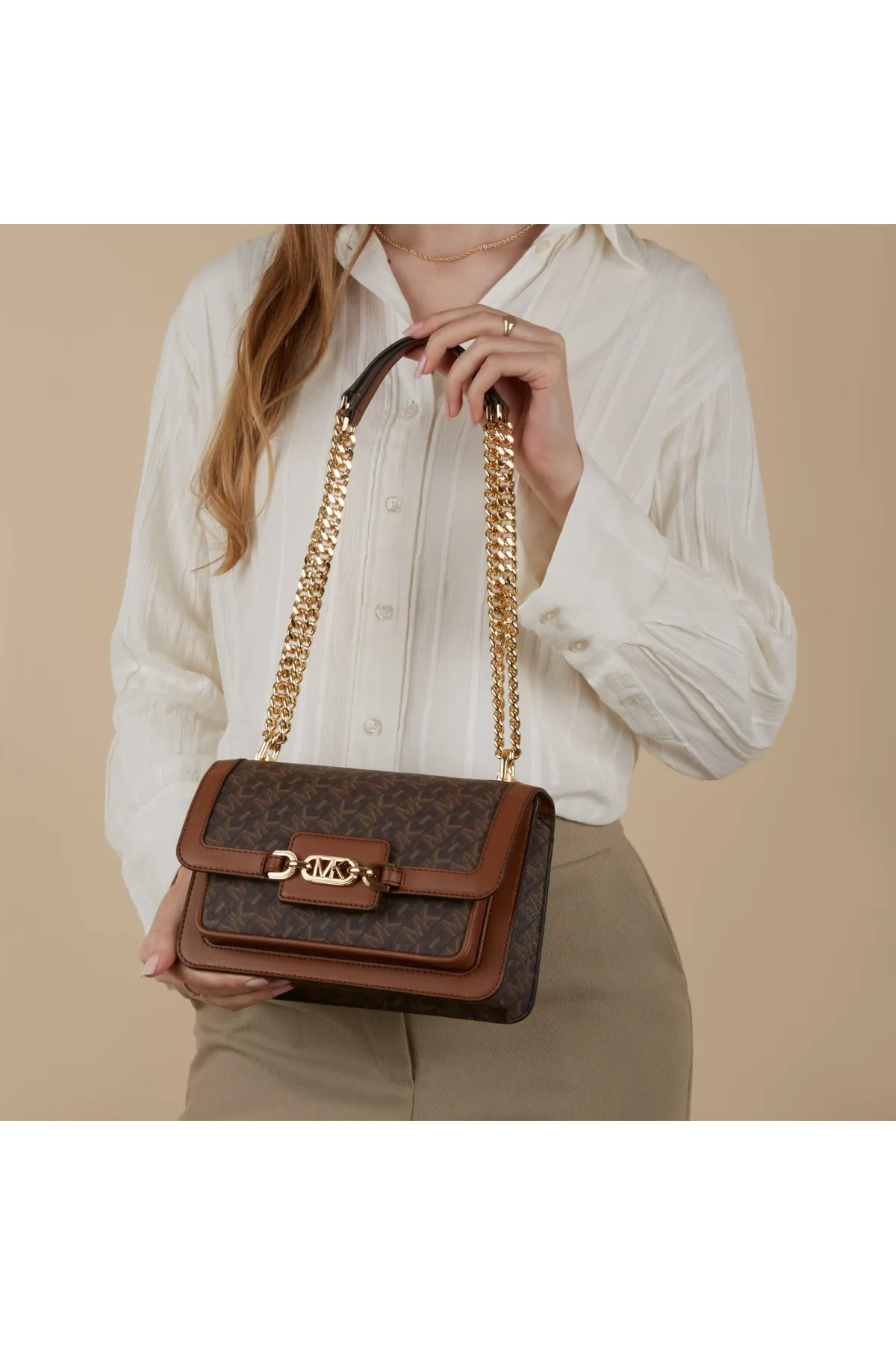 1'ASLAN  Michael Kors Damen Schultertasche Braun 30R4G7HL3B-227