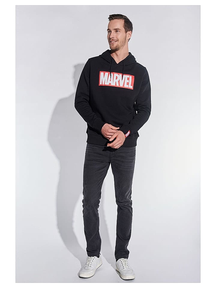 Course Hoodie Marvel in schwarz günstig kaufen M