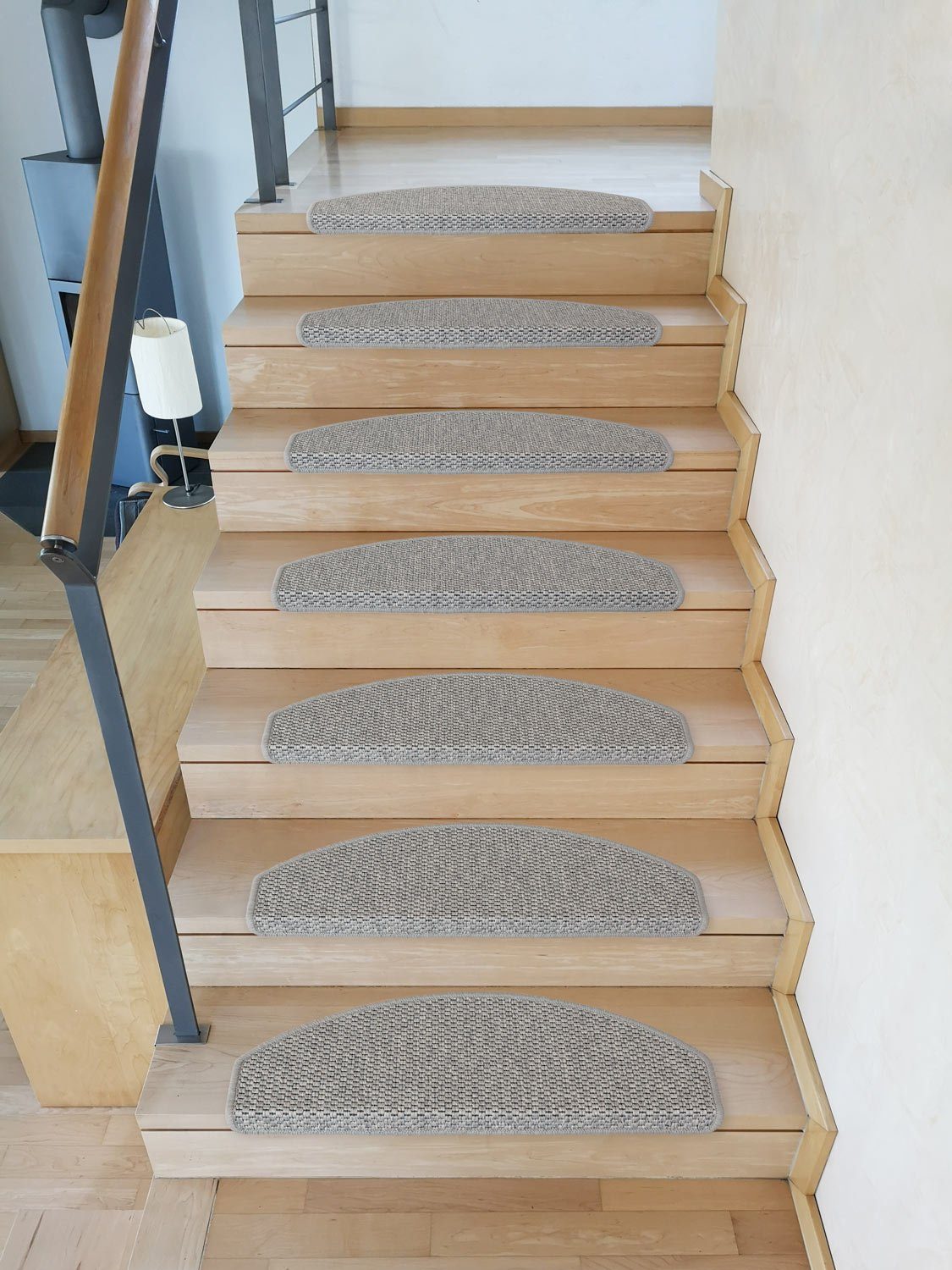 Stufenmatte Stufenmatten Göteborg halbrund Grau 15 Stück, Metzker®, halbrund, Höhe: 8 mm, 15 Stück - Grau