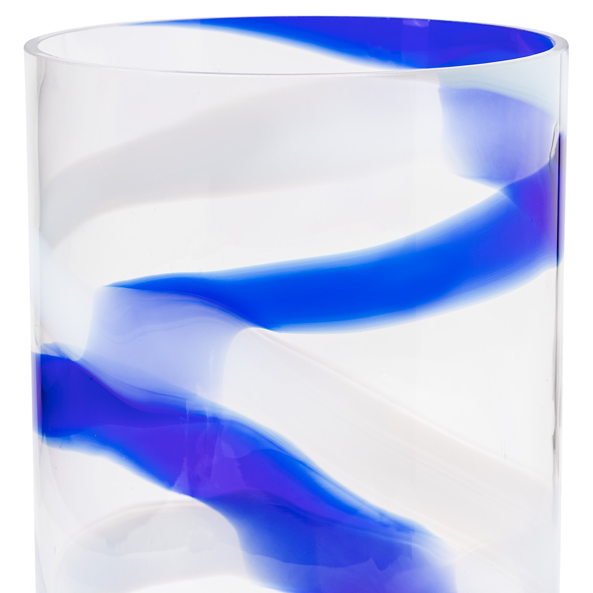 Vase mit Wirbelmuster