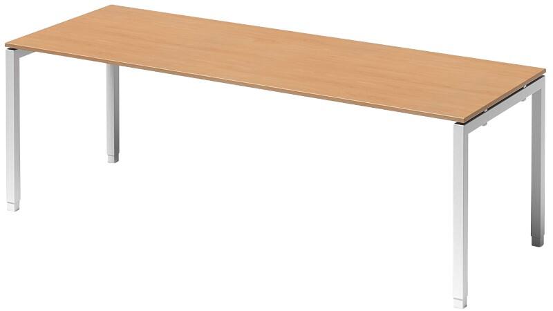 Bisley Schreibtisch Cito Buche, Verkehrsweiß 2.200 x 1.200 x 850 mm