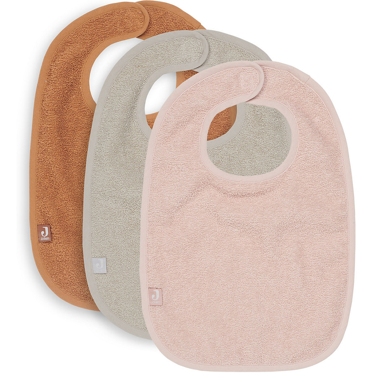 Lätzchen Frottee pale pink/nougat/caramel (3pack)