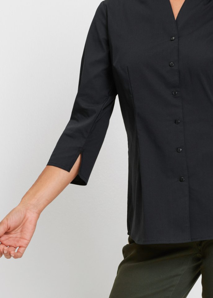 Bluse mit Stehkragen