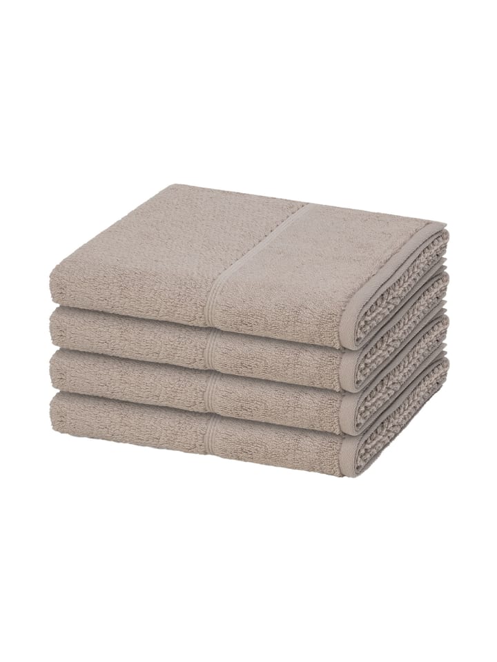 Möve for Frottana 4 X Handtuch im Set Pearl in Cashmere günstig kaufen 50 x 100 cm
