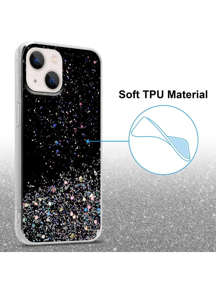 cadorabo Hülle für Apple iPhone 14 PLUS Glitter in Schwarz mit Glitter günstig kaufen onesize