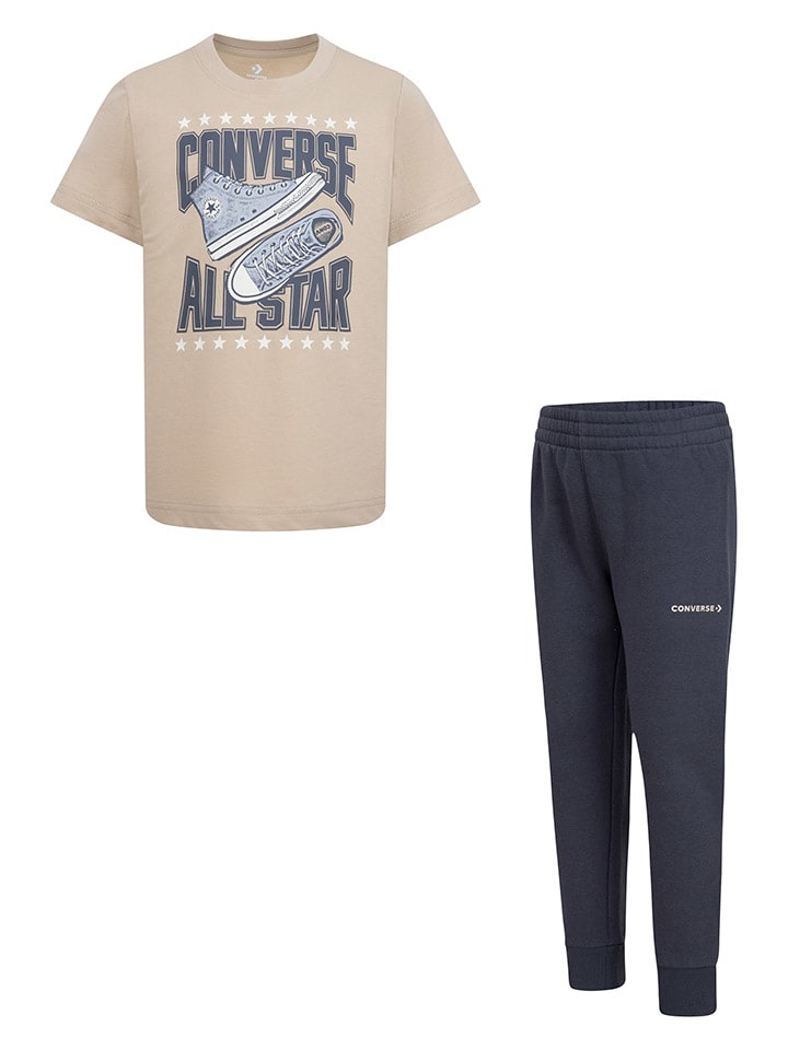 Converse 2tlg. Outfit in Beige/ Dunkelblau günstig kaufen