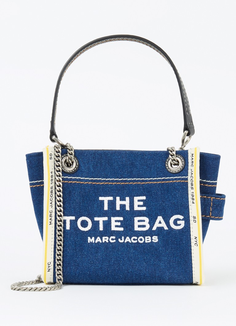 Marc Jacobs The Mini Tote -farkkulaukku logolla