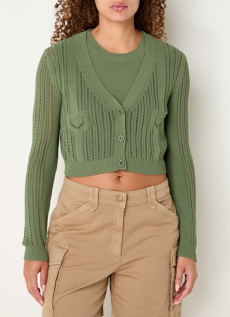 Cardigan gros Nello cu model ajurat de la Max & Co.