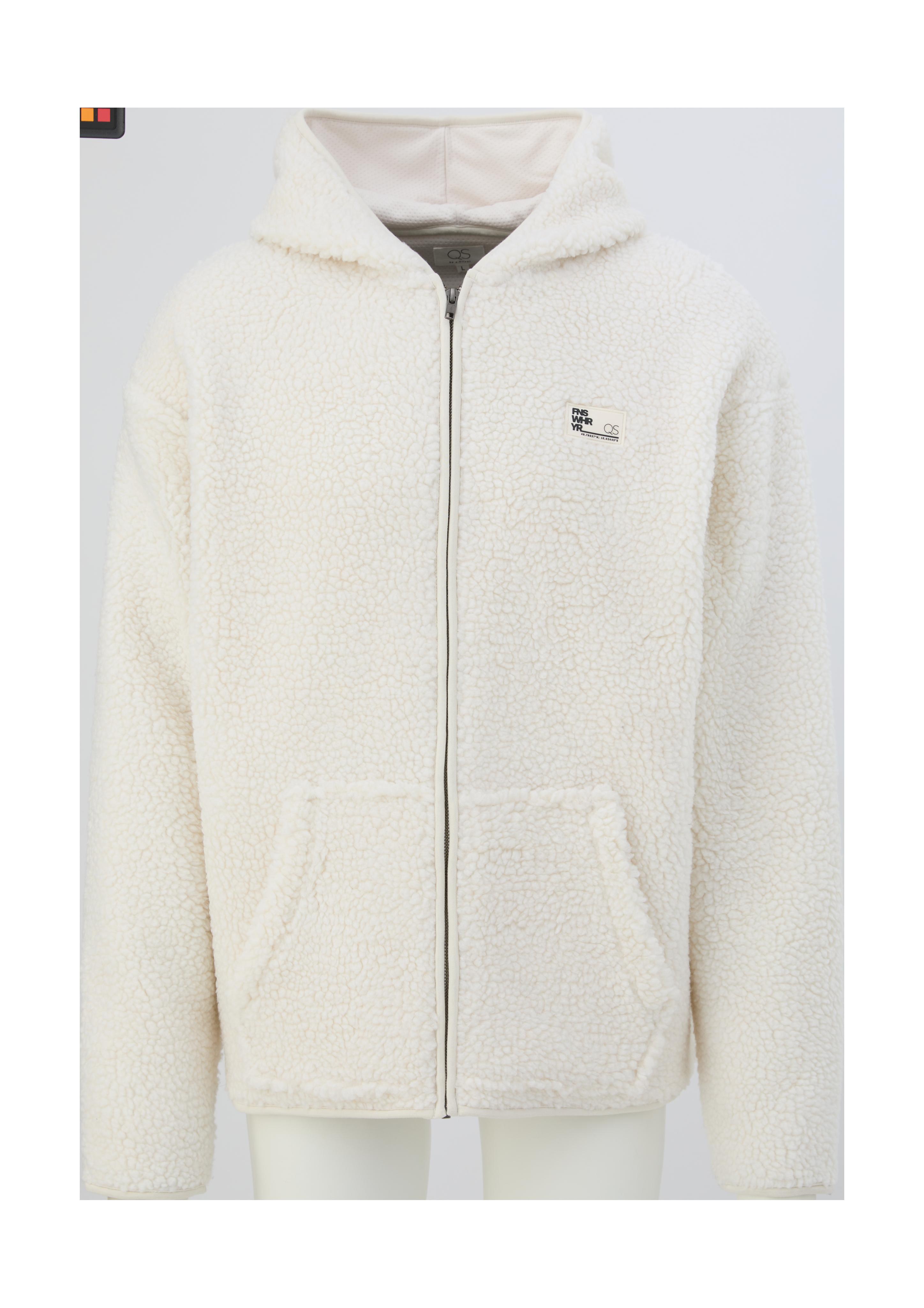 Kapuzenjacke aus Teddy-Plüsch  2135211-8000