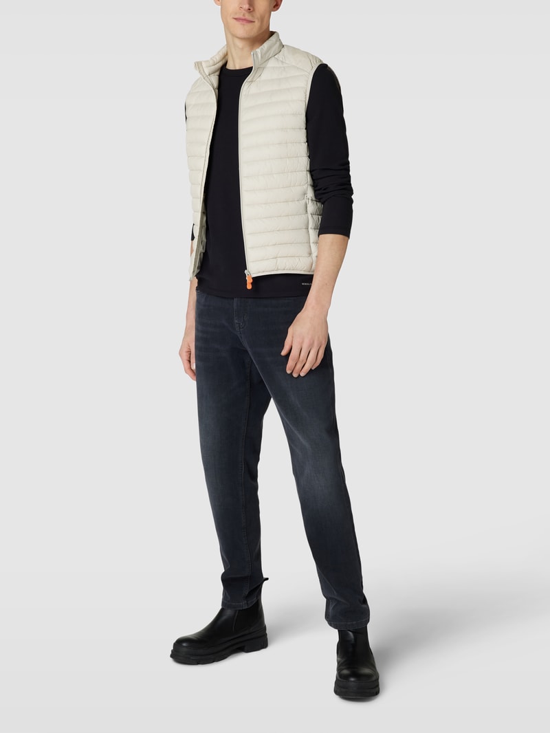 Steppweste mit Stehkragen Modell 'ADAMUS' in beige