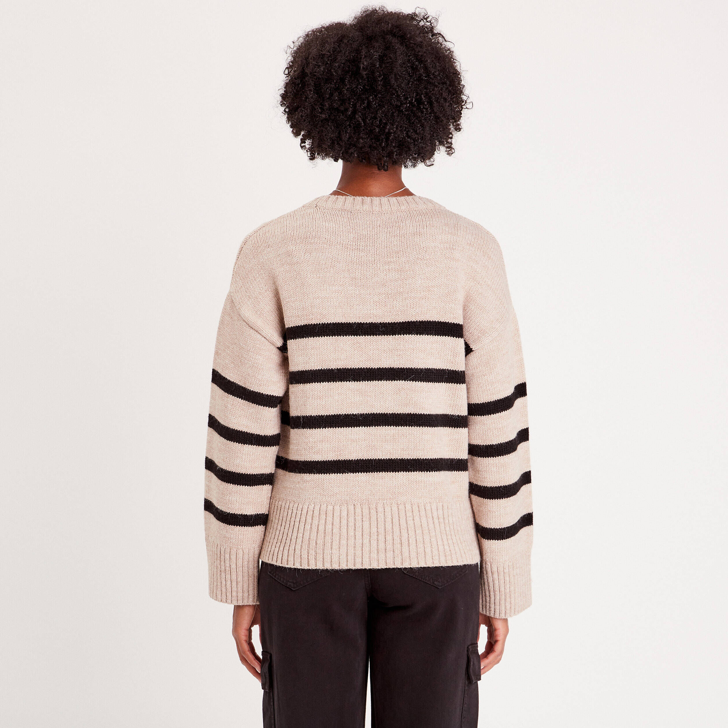 Pull manches longues beige femme | Cache Cache