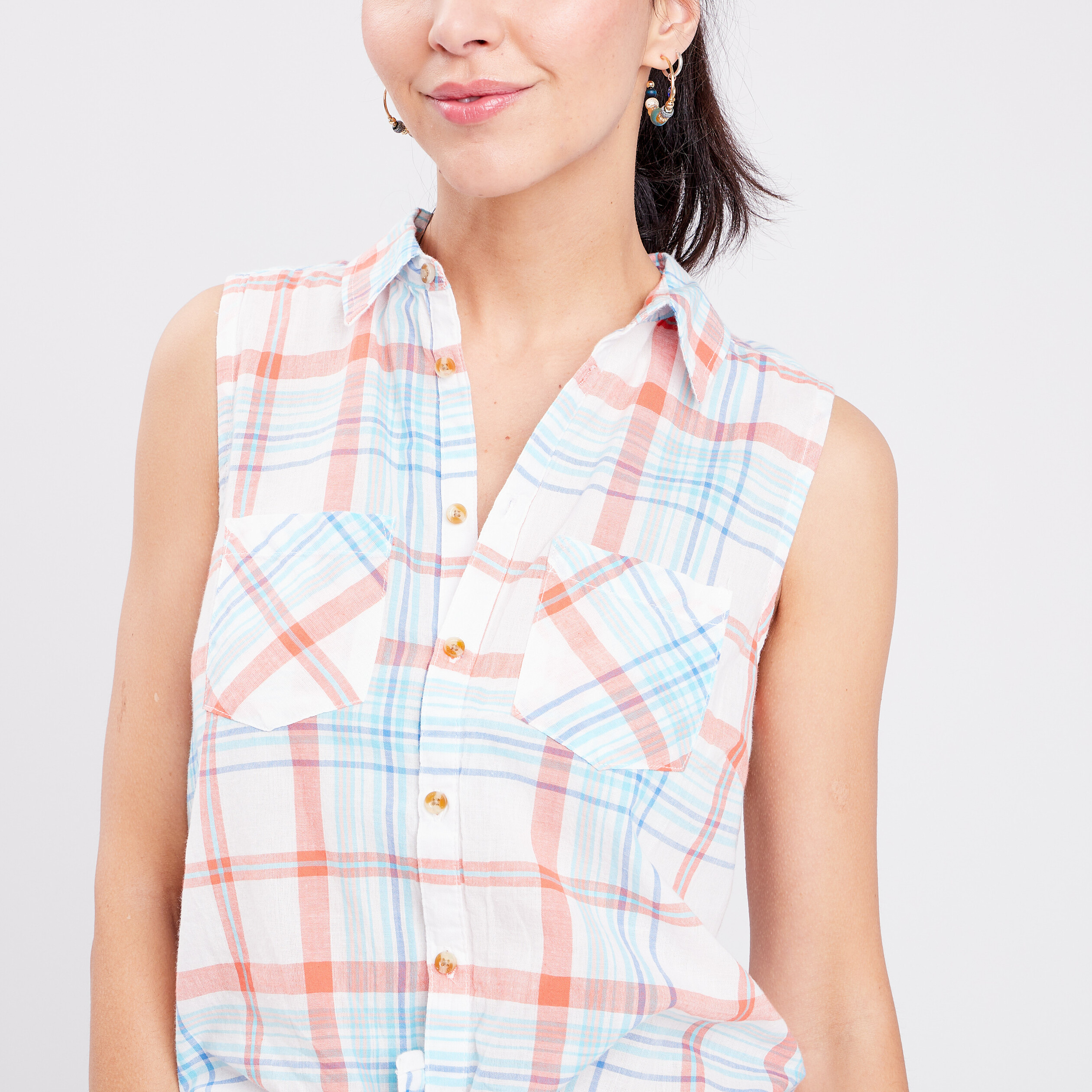Chemise sans manches ecru femme | La Halle