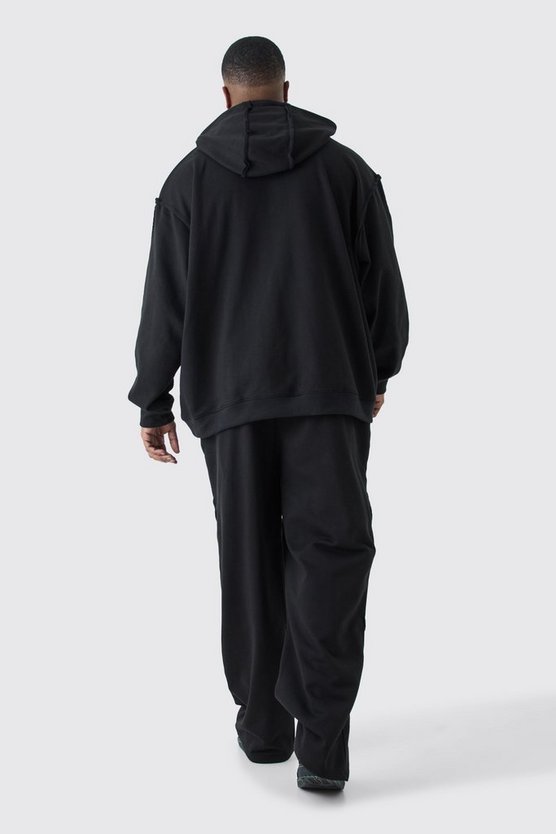Plus lockere Jogginghose mit rohem Saum