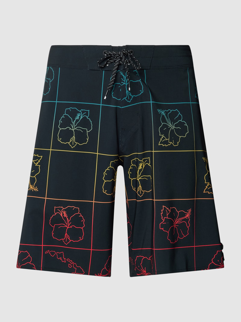 Badehose mit Allover-Muster Modell 'ANDY IRONS SUNDAYS CICLO' in schwarz