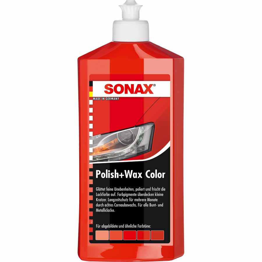 SONAX Politur Polish & Wax Color Pro, rot, 500ml - ATU