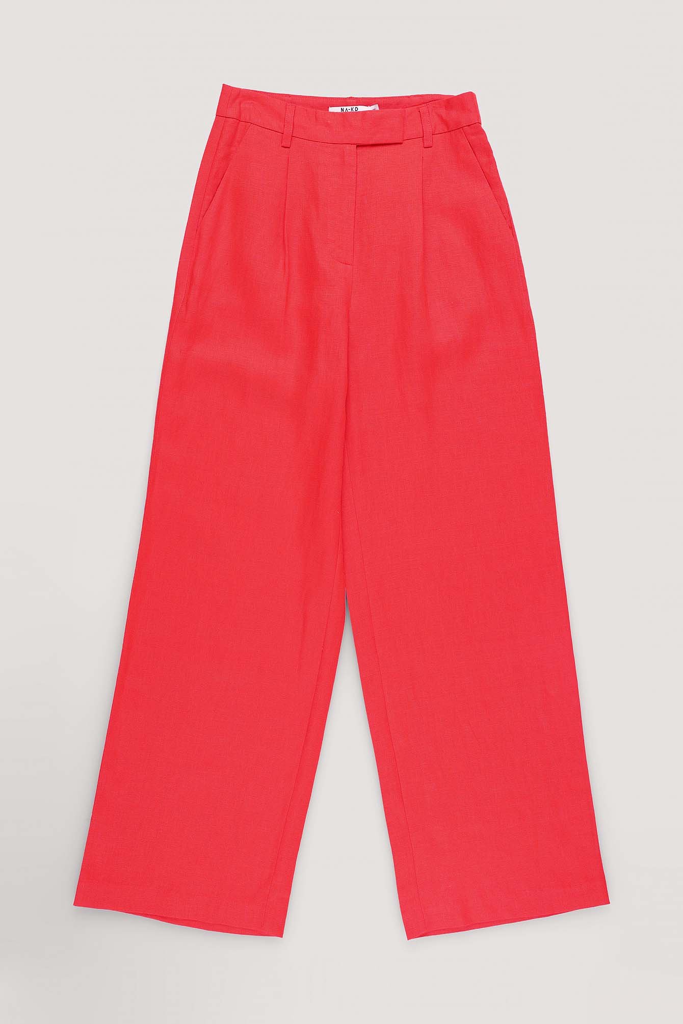 Leinenhose mit weiten Beinen
