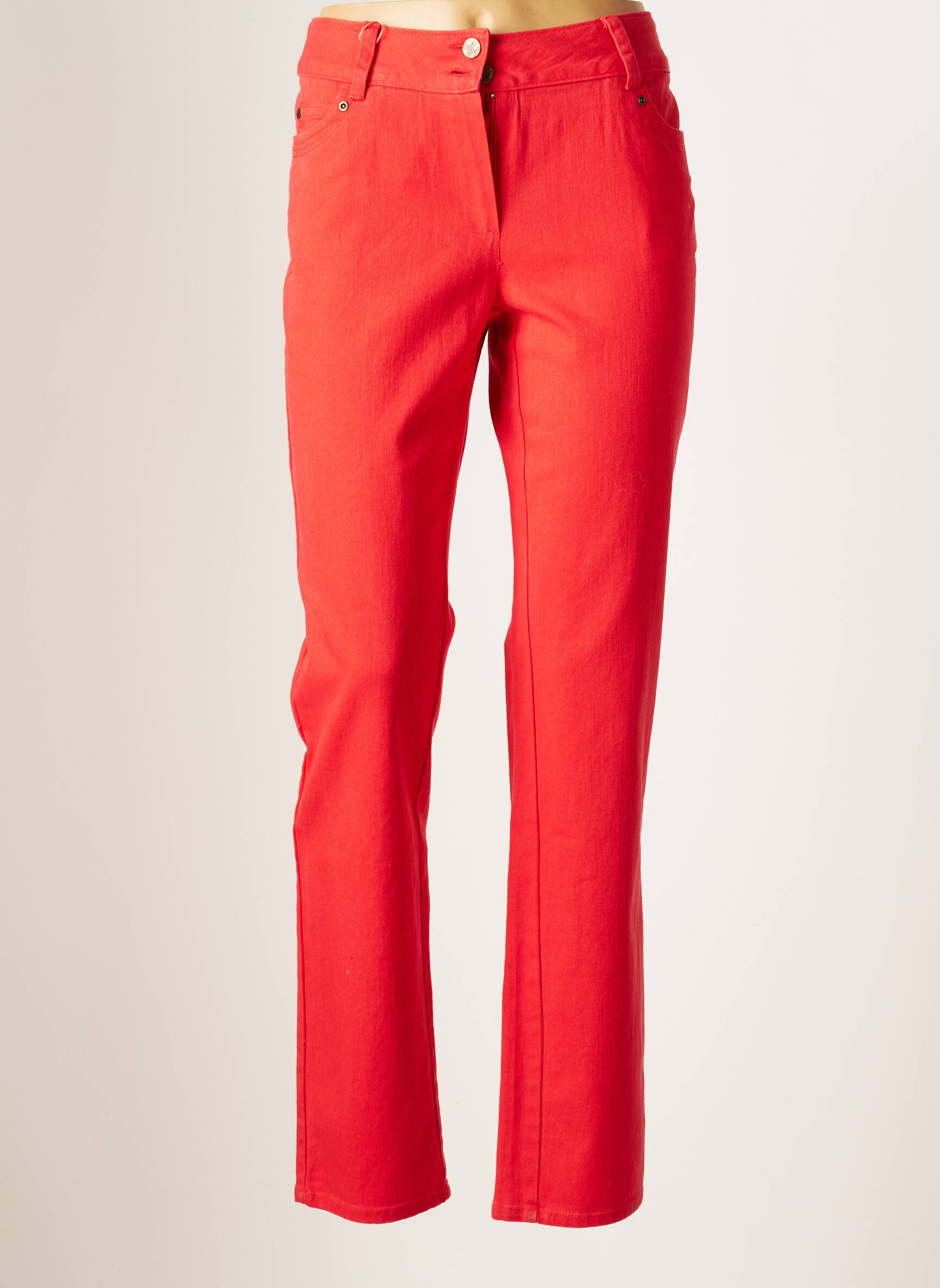 Jac Jac Jeans Coupe Slim Femme couleur rouge