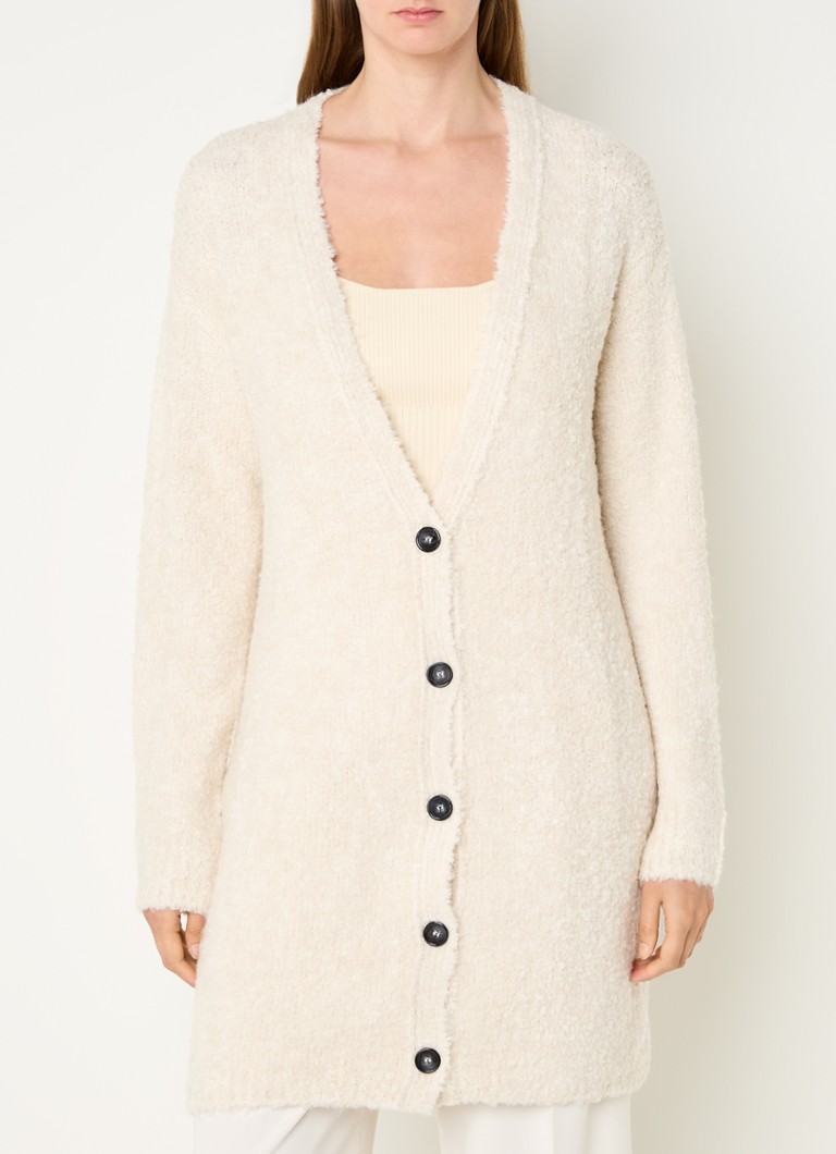 Cardigan tricotat lejer, de culoarea espresso