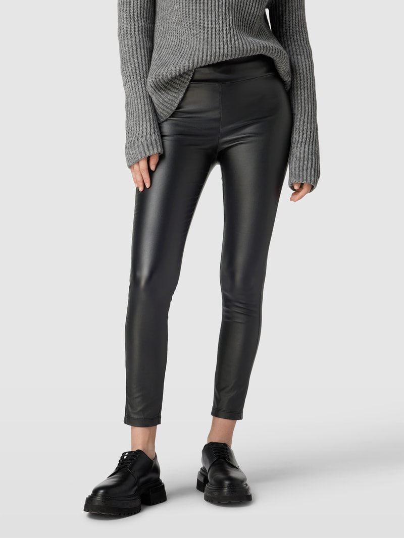 Leggings in Leder-Optik Modell 'Pam' in schwarz