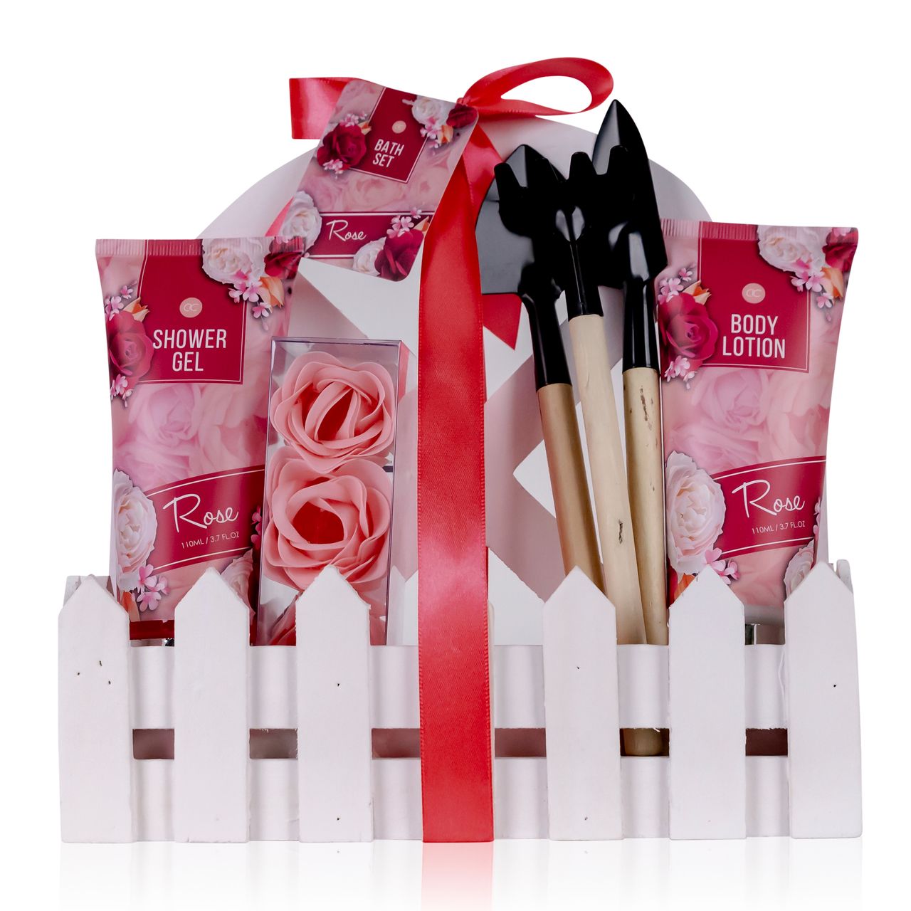 accentra Badeset ROSE COLLECTION in Aufbewahrungsbox aus Holz