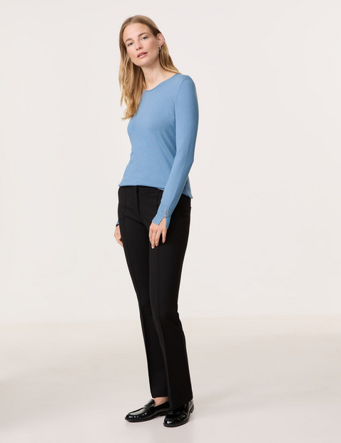 Langarmpullover aus nachhaltigem Feinstrick