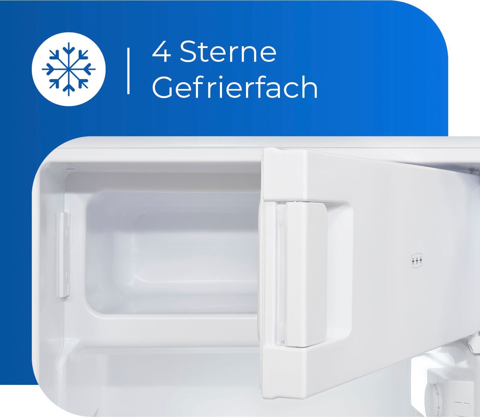 exquisit Kühlschrank KS16-4-HE-040E inoxlook, 85,5 cm hoch, 55,0 cm breit