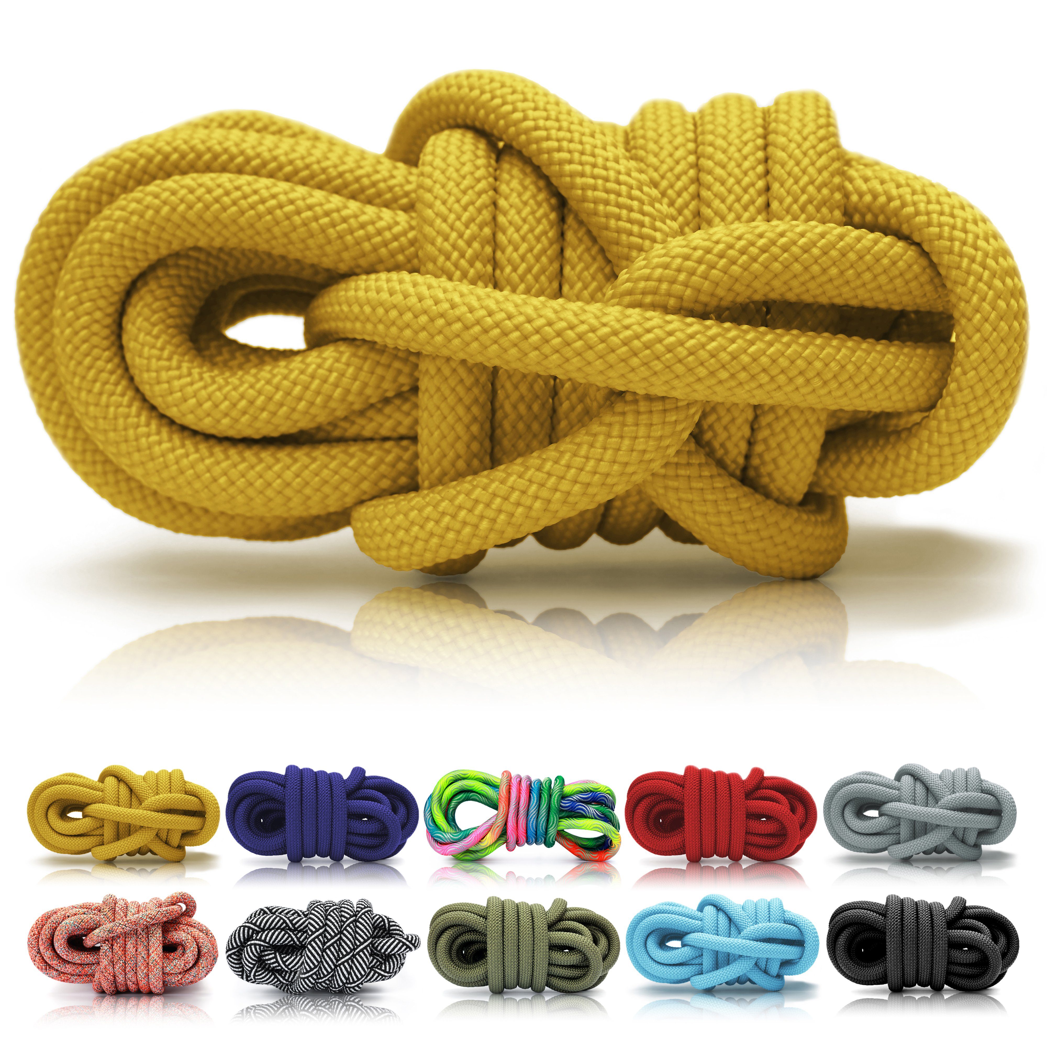 Ganzoo PPM Seil 5 Meter, Tauseil, Hunde-Leine, Halsband, Takeln, 10mm, Gelb Reepschnur