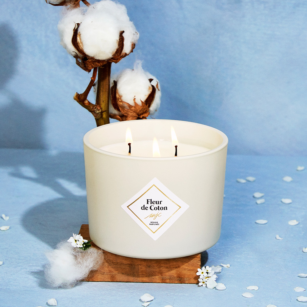 my jolie candle Bougie fleur de coton Bougie