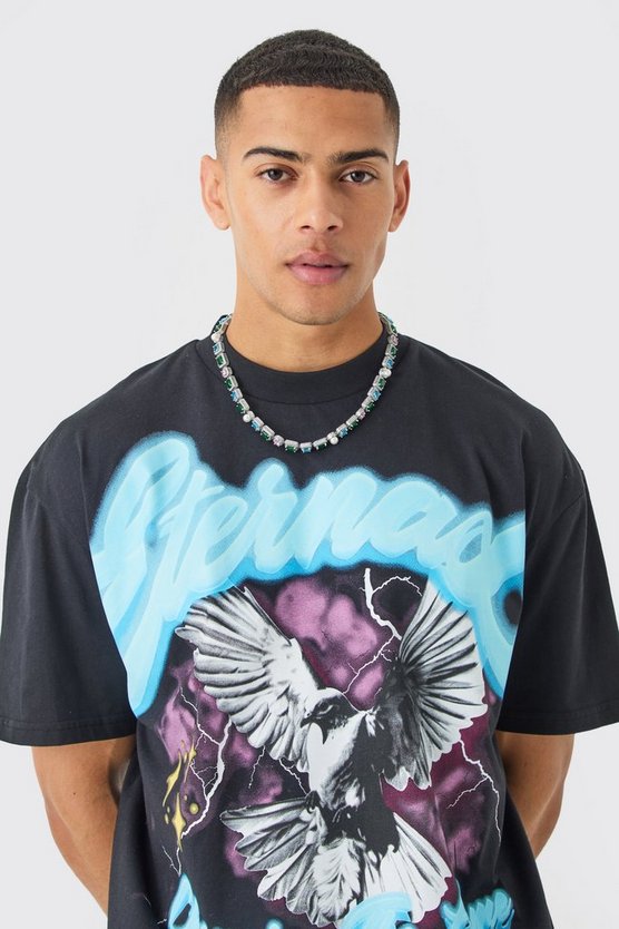 Oversize T-Shirt mit Print