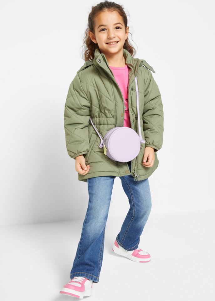 Mädchen Parka mit Rauten Steppmuster