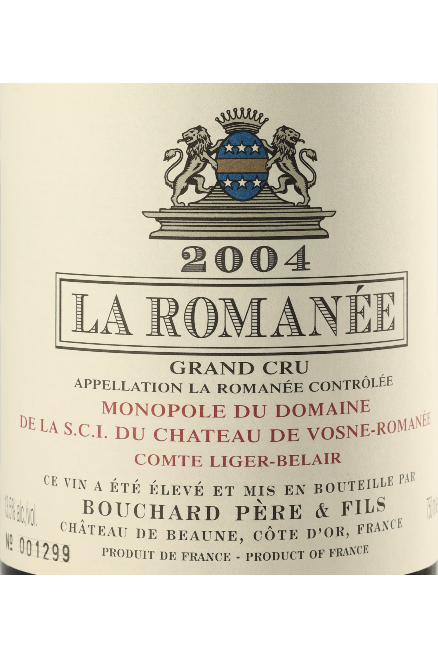 Domaine Comte Liger Belair 2004, La Romanée
