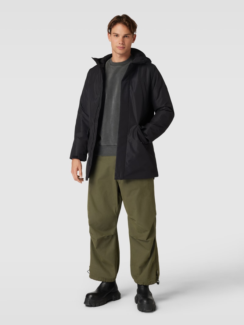 Parka mit Brusttasche Modell 'CARL' in schwarz